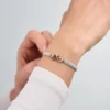 Braided fiets armbandje Sailbrace grijs rose