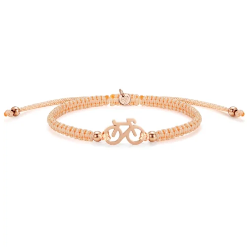 Braided fiets armbandje Sailbrace rose