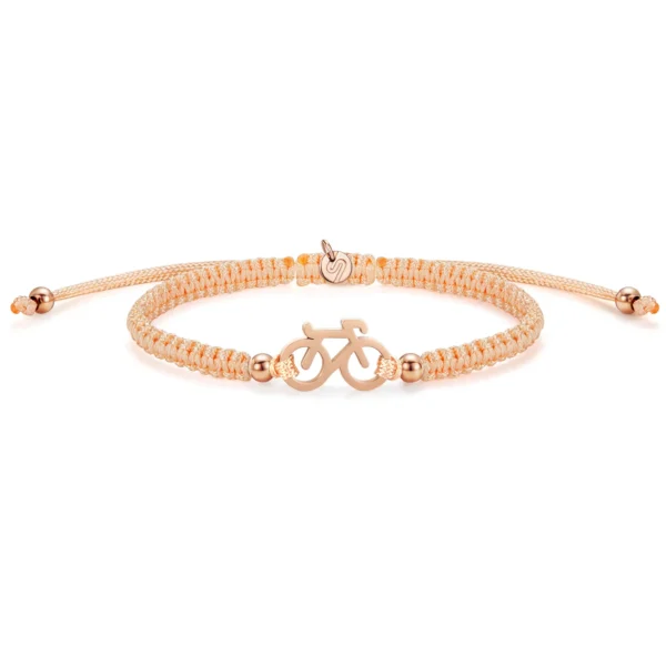 Braided fiets armbandje Sailbrace rose