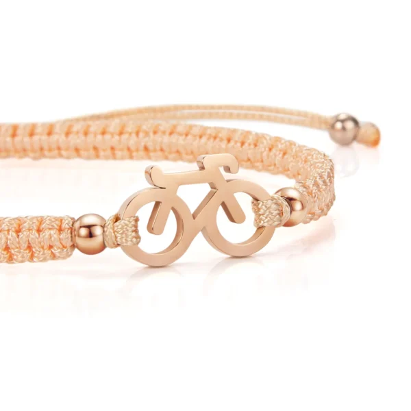 Braided fiets armbandje Sailbrace rose