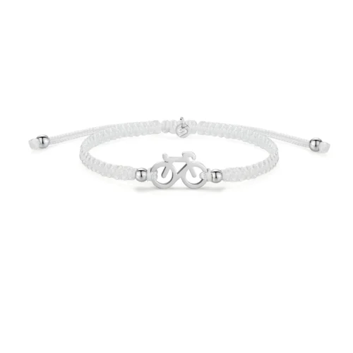 Braided fiets armbandje Sailbrace wit