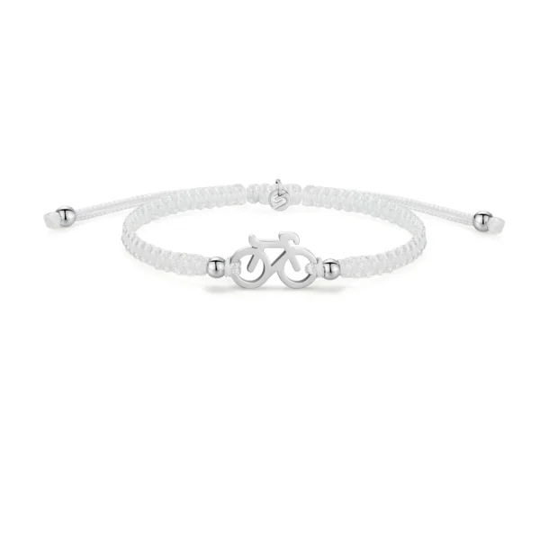 Braided fiets armbandje Sailbrace wit