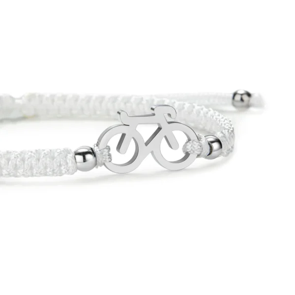Braided fiets armbandje Sailbrace wit