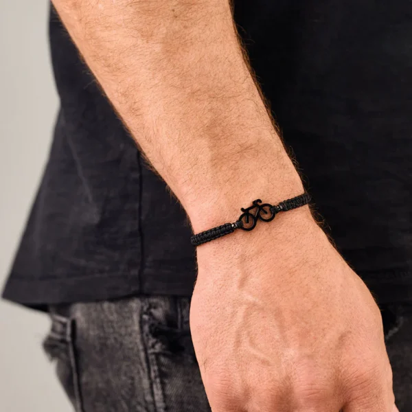 Braided fiets armbandje Sailbrace zwart