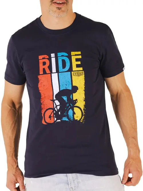 Cycology Ride T shirt navy