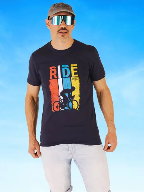 Cycology Ride T shirt navy