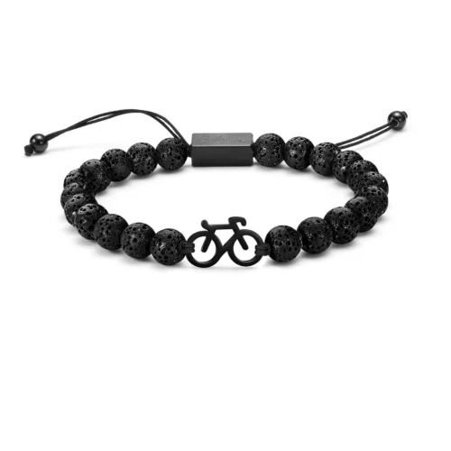 Lava Stone Fiets armband zwart