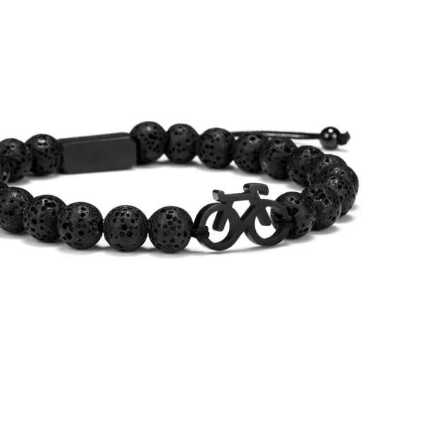 Lava Stone Fiets armband zwart