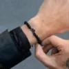 Lava Stone Fiets armband zwart