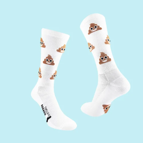 fietssokken Poop Emoji Snelle Sokken