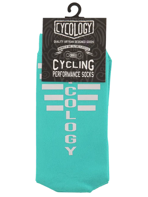 reflecterende fietssokken Cycology aqua