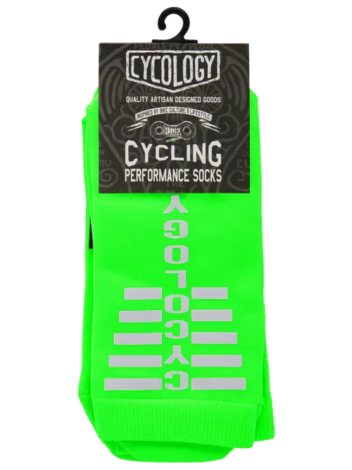 reflecterende fietssokken Cycology groen