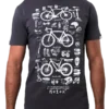 Bike Maths Charcoal T shirt Cycology
