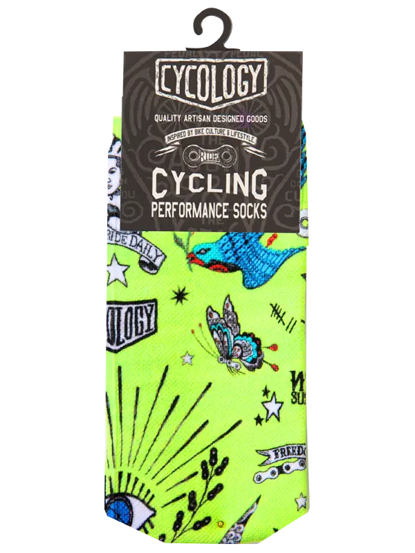 Cycology Tattoo Cycling Socks