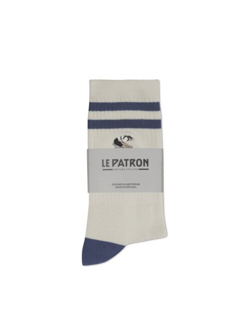 Le Patron sokken Crew Cyclist blue