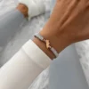Runner Braided Bracelet rose grijs Sailbrace