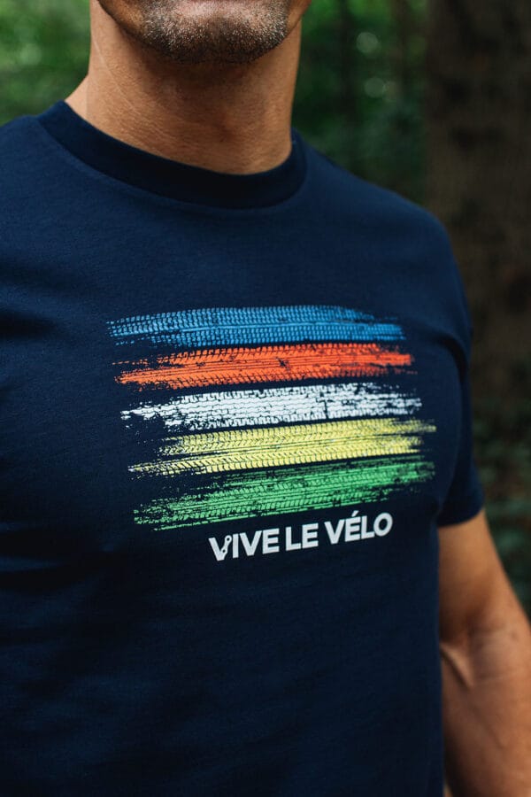 World Champion DNA T Shirt Vive le Velo Navy World Champion DNA T Shirt Vive le Velo Navy