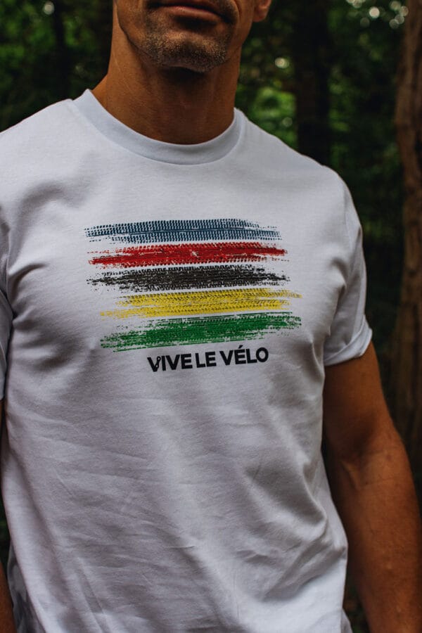 World Champion DNA T Shirt Vive le Velo White World Champion DNA T Shirt Vive le Velo White