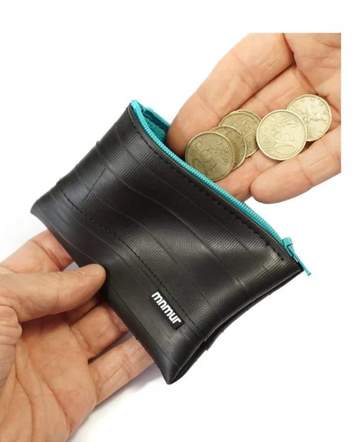 pocket portemonnee gerecyclede binnenband blauw