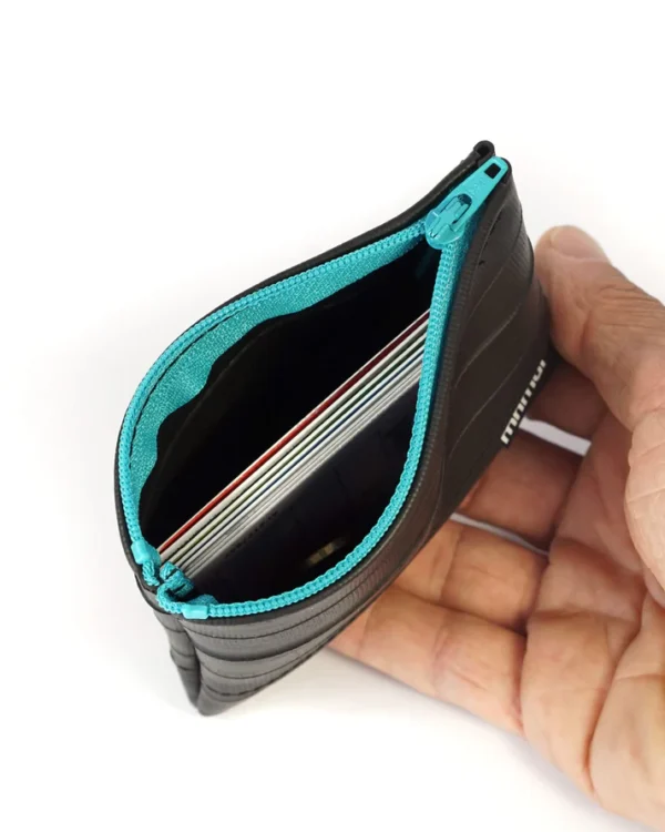 pocket portemonnee gerecyclede binnenband blauw