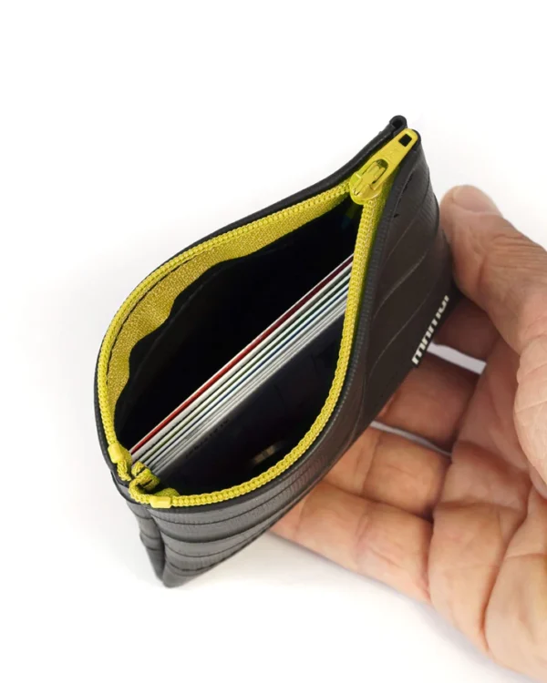 pocket portemonnee gerecyclede binnenband geel