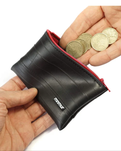 pocket portemonnee gerecyclede binnenband rood