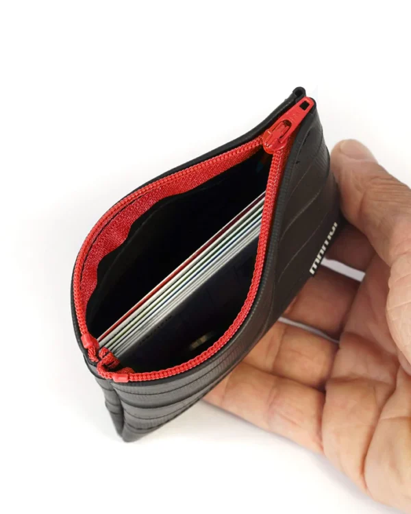 pocket portemonnee gerecyclede binnenband rood