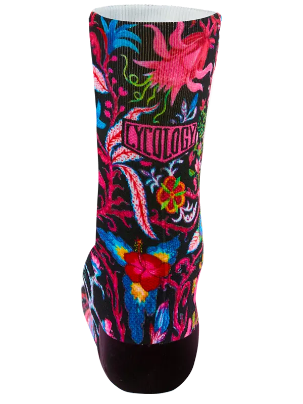 Cycology fietssokken Secret Garden Black Cycology fietssokken Secret Garden Black