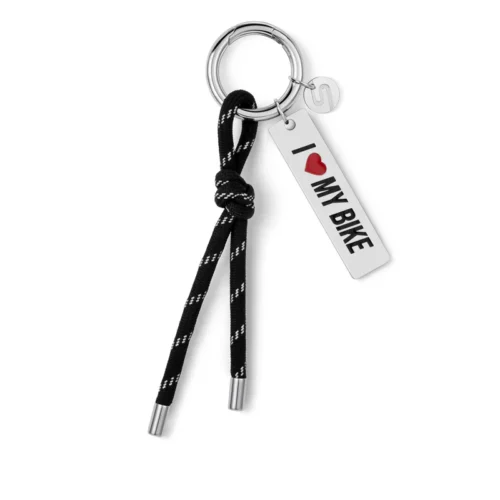 Sleutelhanger I Love My Bike zwart