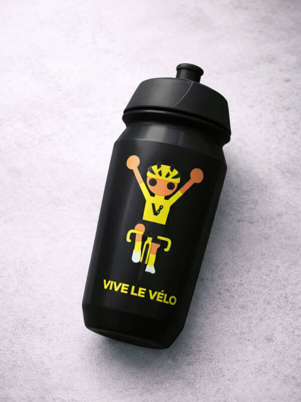 Bidon Odieltje Vive le Velo zwart