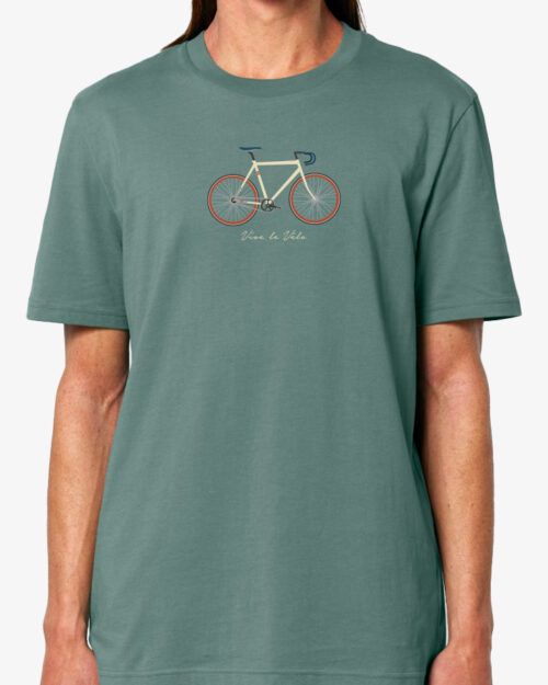 Fixie T shirt Vive le Velo Green