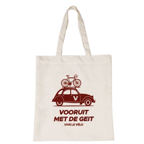 Totebag Vooruit met de geit Vive le Velo
