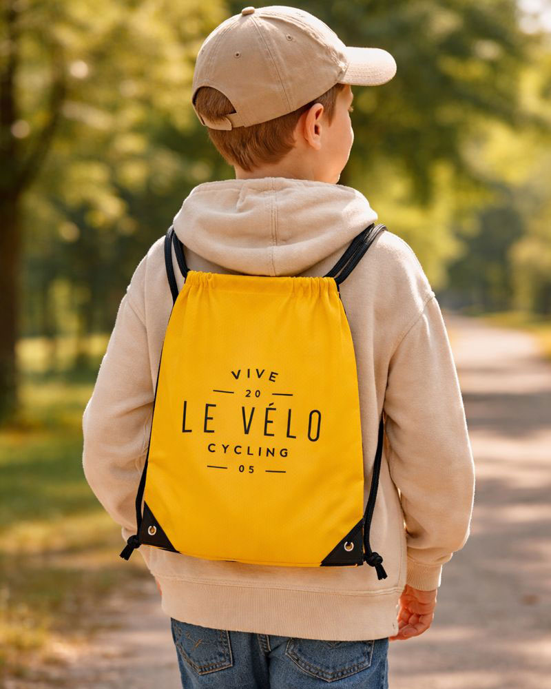 Rucksack Vive le Vélo (gelb retro)