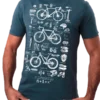 Bike Maths Cycology T shirt blue