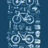 Bike Maths Cycology T shirt blue