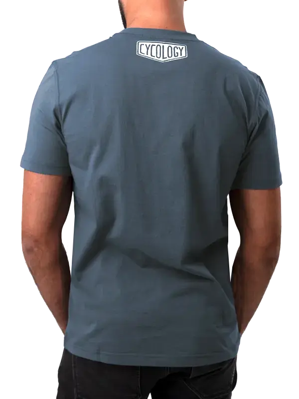 Bike Maths Cycology T shirt blue