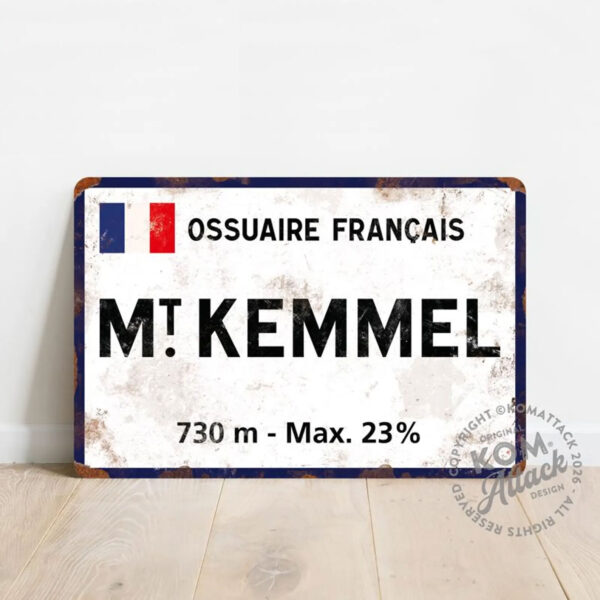 Kemmelberg fietsbord KOM Attack