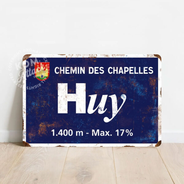 Muur van Huy fietsbord KOM Attack