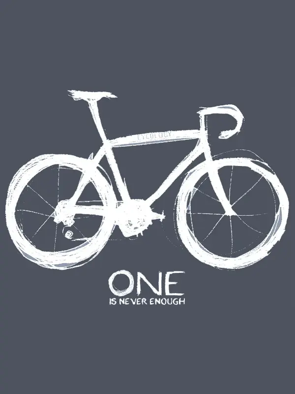 One is never Enough charcoal T shirt