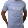 Rather be Riding T shirt blauw