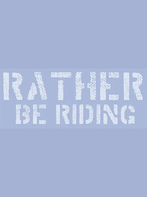 Rather be Riding T shirt blauw