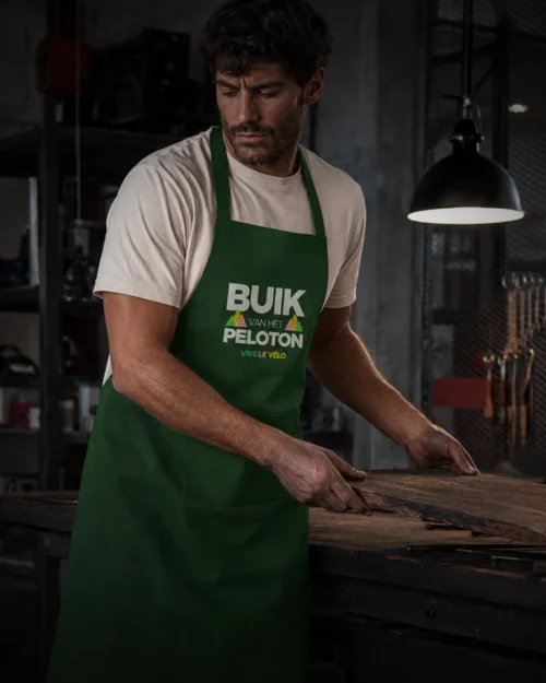 Keukenschort Buik van het Peloton groen