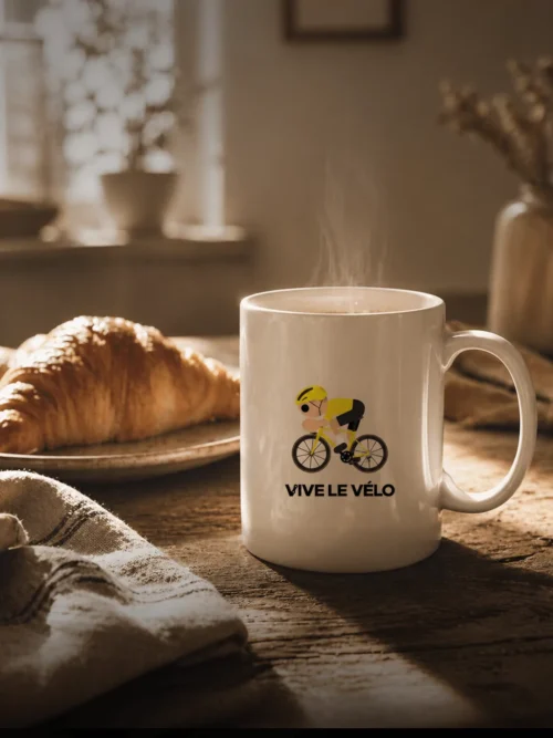 Mok Odieltje Gele Trui Vive le Velo