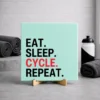 Tegeltje Eat Sleep Cycle Repeat mint Tegeltje Eat Sleep Cycle Repeat mint