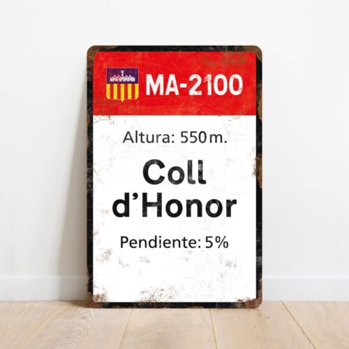 Coll d Honor routebord KOM Attack