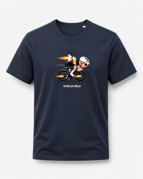 Sprint Rocket Vive le Velo T shirt navy