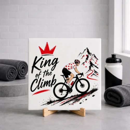 Tegeltje wielrennen King of the Climb rood