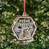 Houten Kerstbal wielrenner Houten Kerstbal wielrenner
