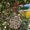 Houten Kerstbal wielrenner Houten Kerstbal wielrenner