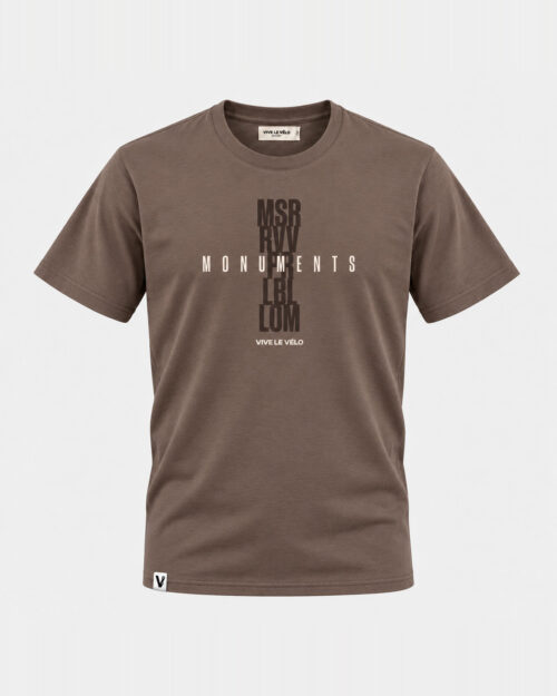 Monumenten T shirt Vive le Velo mocha